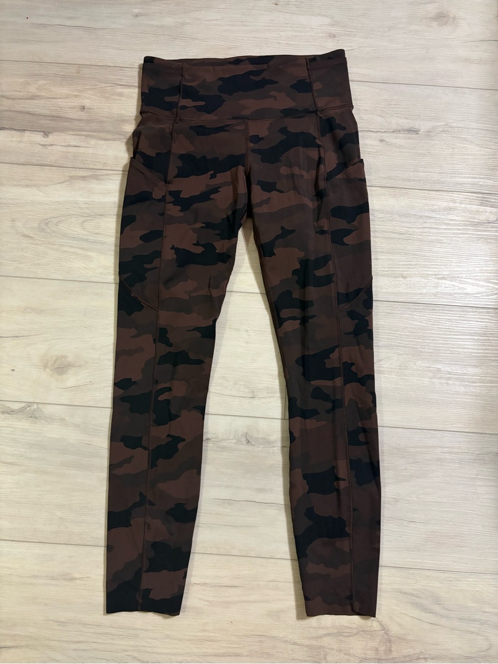 Lululemon Fast and Free Tight II 25" Heritage 365 Camo Brown Earth Multi